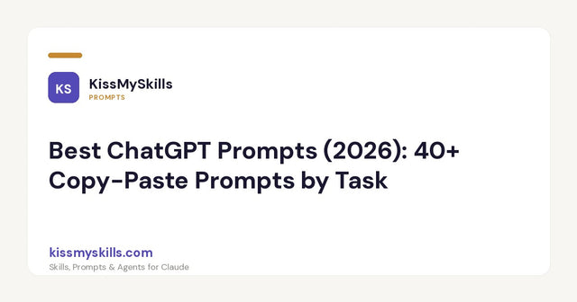 Die besten ChatGPT-Prompts (2026): Über 40 kopierfertige Prompts nach Aufgabe
