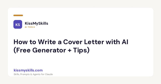 Come scrivere una lettera di presentazione con l’AI (generatore gratuito + consigli)