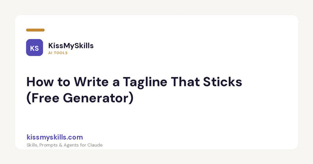How to Write a Tagline That Sticks (Free Generator)