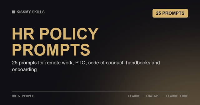 AI Prompts for HR Policies and Employee Handbooks: 25 Prompts