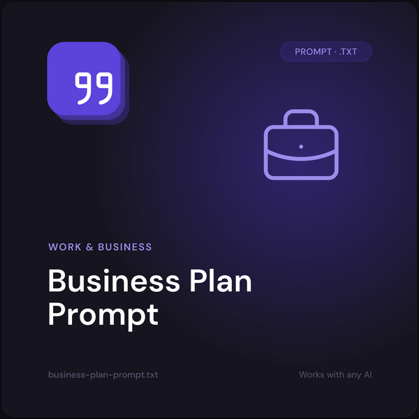 Business Plan Prompt cover