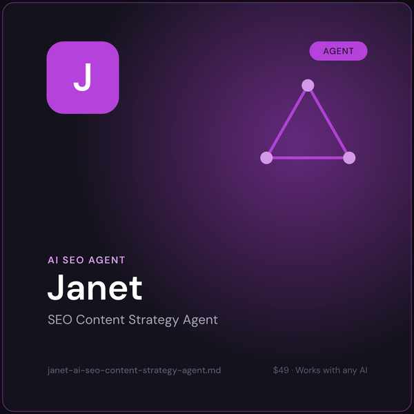 Janet — AI SEO Content Strategy Agent cover