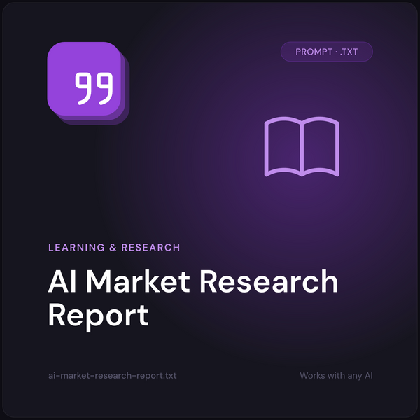 AI Market Research Report prompt cover