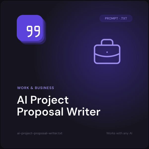 AI Project Proposal Writer prompt cover