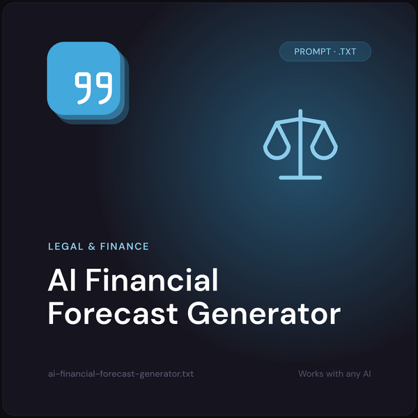 AI Financial Forecast Generator prompt cover