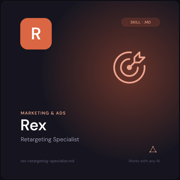 Rex — Retargeting Specialist AI Skill cover