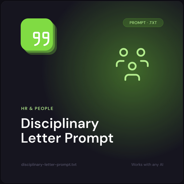 Disciplinary Letter Prompt cover