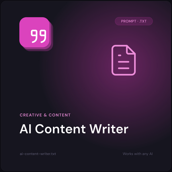 AI Content Writer prompt cover