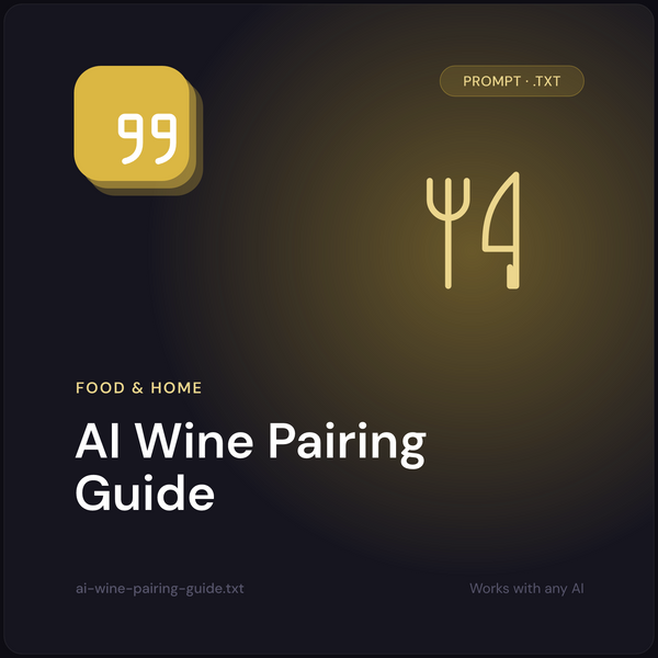 AI Wine Pairing Guide prompt cover