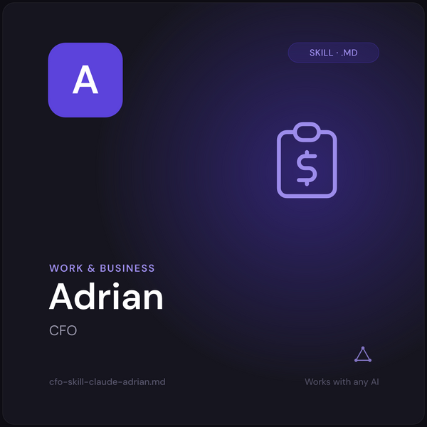 Adrian — CFO AI Skill cover