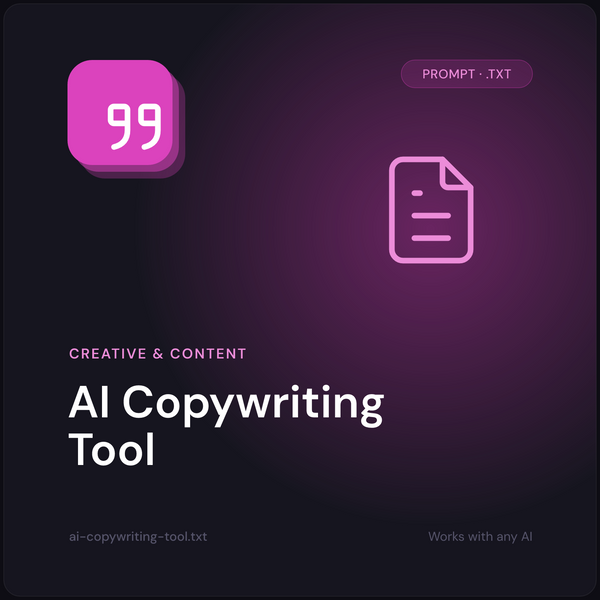 AI Copywriting Tool prompt cover