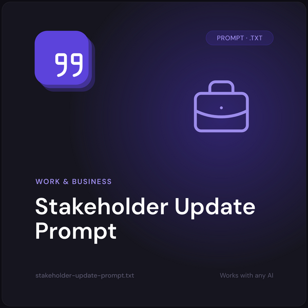 Stakeholder Update Prompt cover