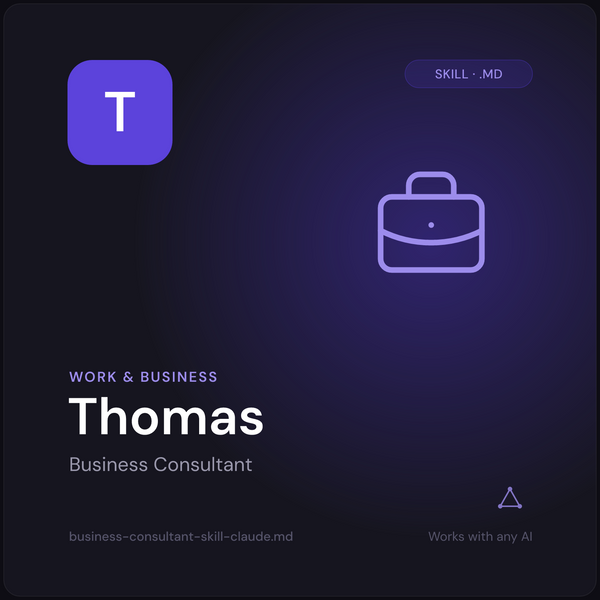 Thomas — Business Consultant AI Skill cover