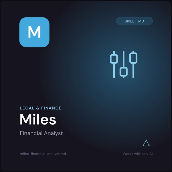 Miles — Financial Analyst AI Skill cover