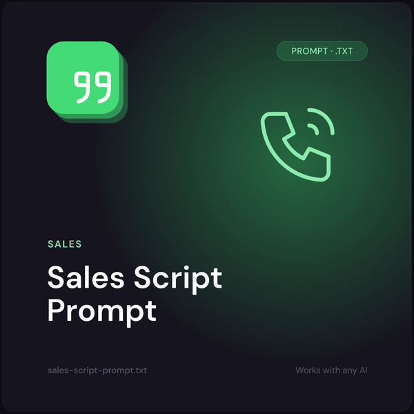 Sales Script Prompt cover