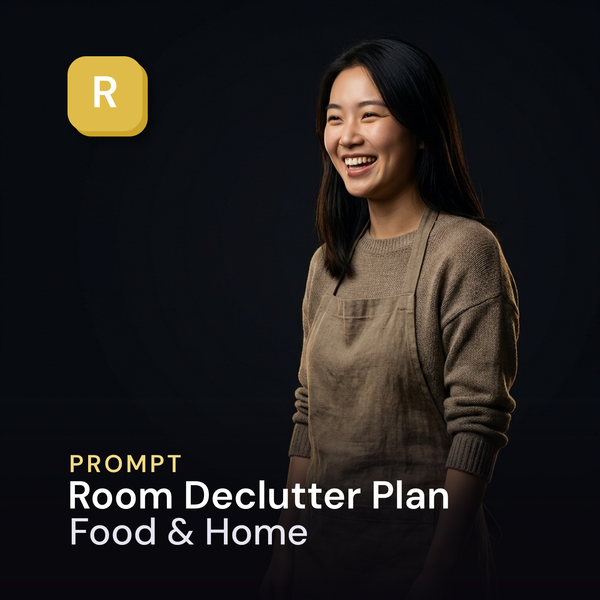 Room Declutter Plan — Food & Home Prompt