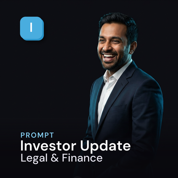 Investor Update — Legal & Finance Prompt