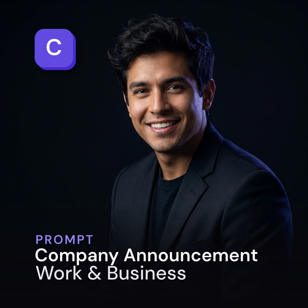 Company Announcement — Work & Business Prompt