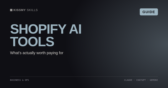 Strumenti AI per i proprietari di negozi Shopify: per cosa vale davvero la pena pagare?