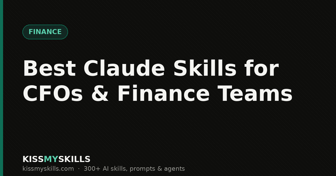 Best Claude skills for CFOs and finance teams