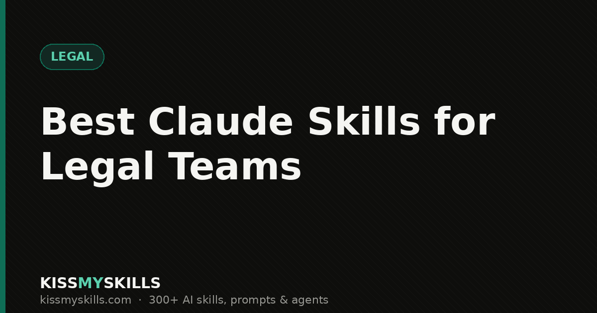 Best Claude skills for legal teams