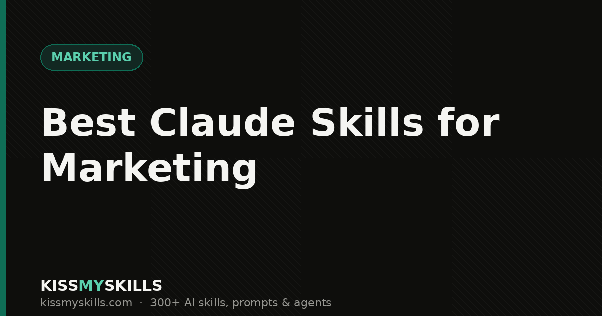 Best Claude skills for marketing