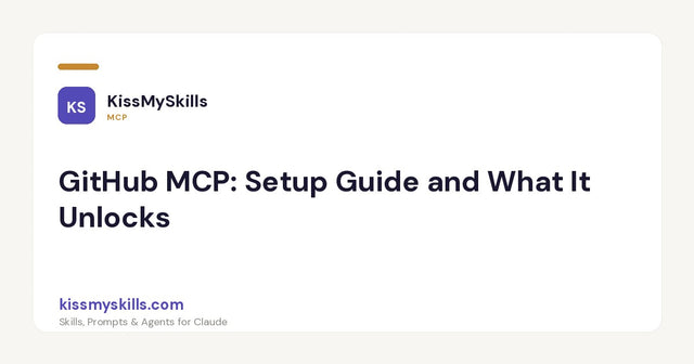 GitHub MCP: guida alla configurazione e alle funzionalità disponibili