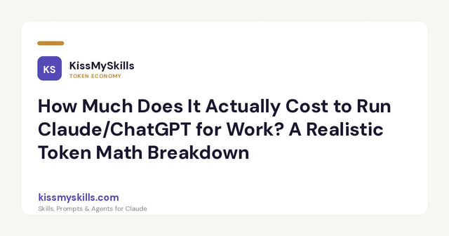 Quanto costa davvero usare Claude/ChatGPT per lavoro? Un’analisi realistica dei costi in base ai token