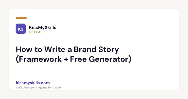 Come scrivere la storia di un brand (struttura + generatore gratuito)