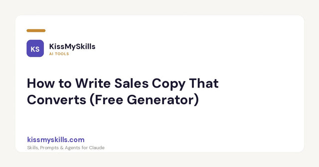 How to Write Sales Copy That Converts (Free Generator)