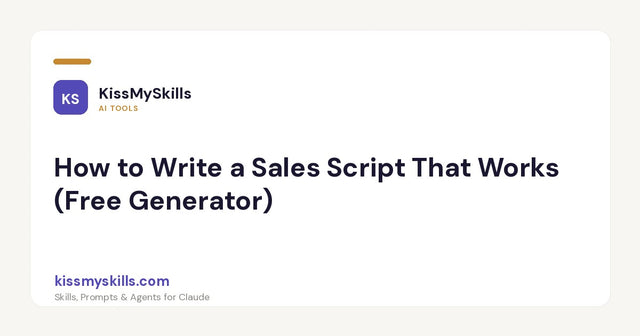 Come scrivere uno script di vendita efficace (generatore gratuito)