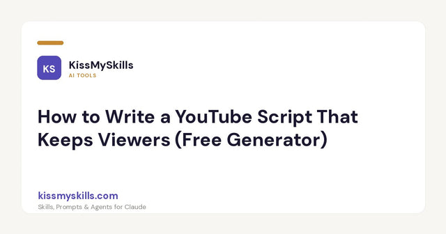 Come scrivere uno script per YouTube che mantenga l’attenzione degli spettatori (generatore gratuito)