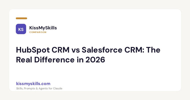 HubSpot CRM vs CRM Salesforce: la vera differenza nel 2026
