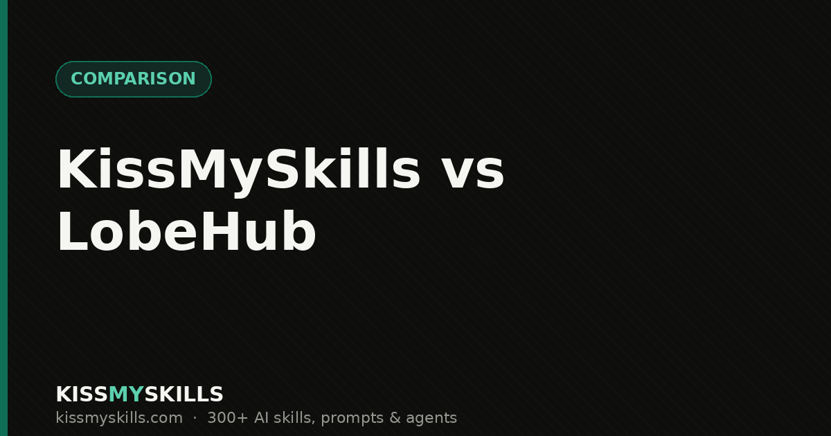 KissMySkills vs LobeHub comparison