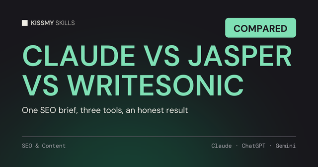 Claude vs Jasper vs Writesonic for SEO Content (2026)