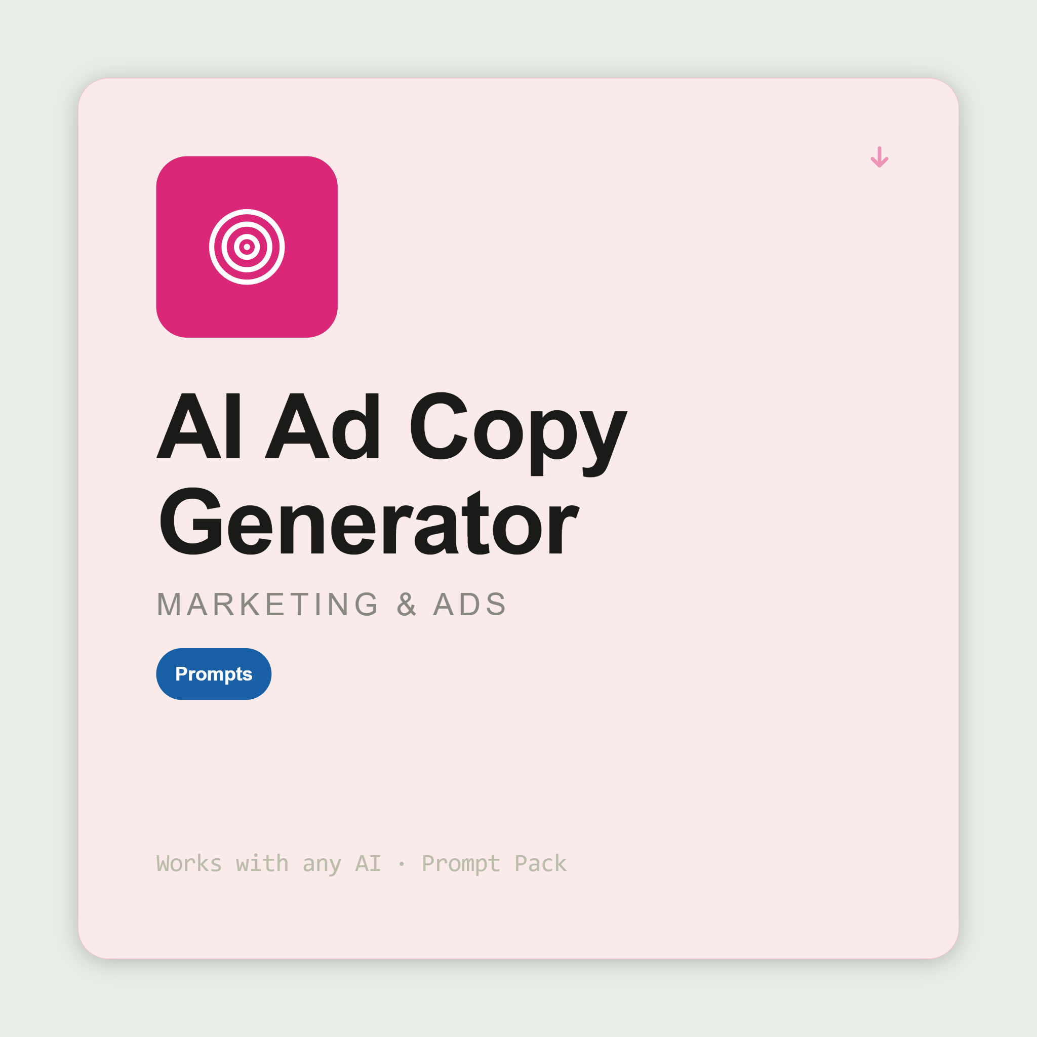Generate conversion-focused ad copy for Google, Meta, LinkedIn and TikTok — five distinct angles, wildcard, split-test recommendation. Works with Claude & ChatGPT.