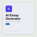 Generate structured essays — argumentative, analytical, reflective — with thesis, evidence-based arguments, and real conclusions. Works with Claude, ChatGPT & more.