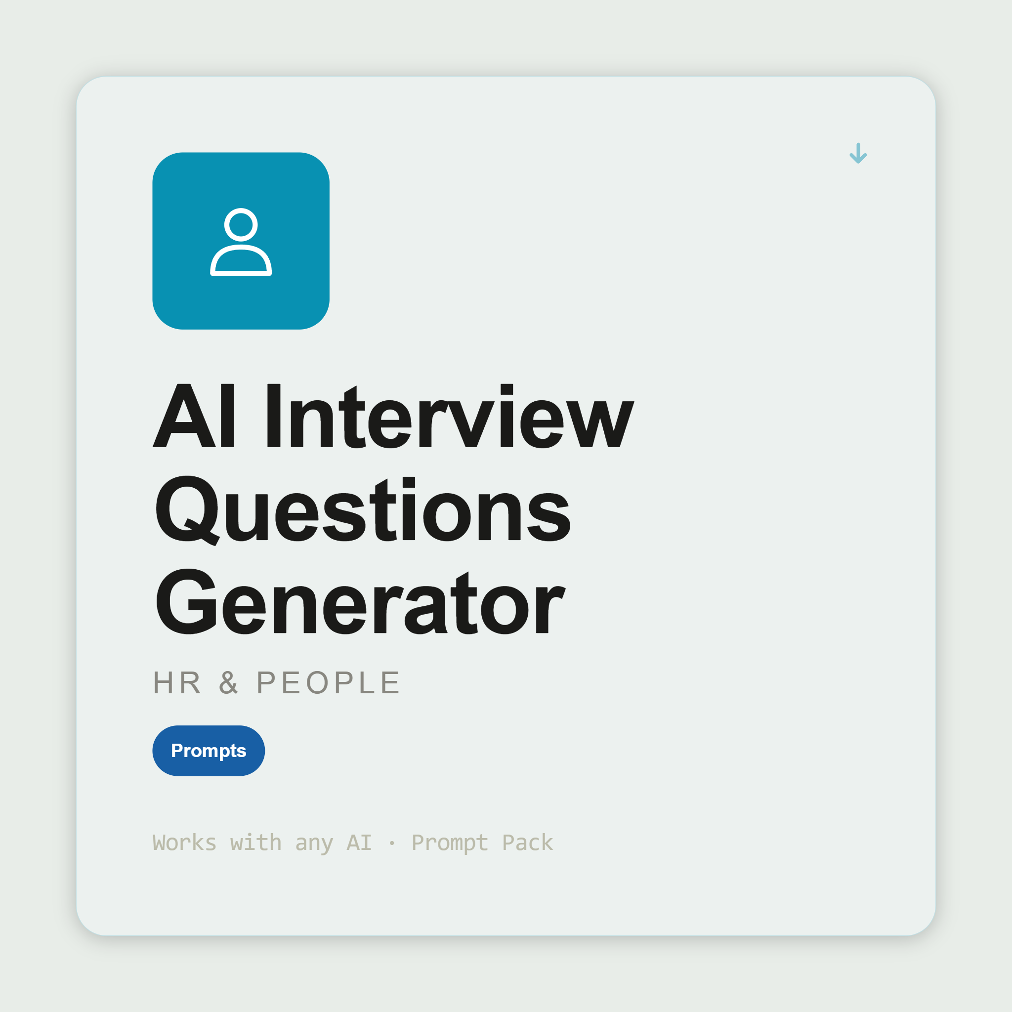 Build structured interview kits — behavioural questions, scoring rubrics, legal audit, bias checks, debrief protocol. Works with Claude & ChatGPT. Instant use.