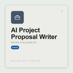 Write approval-ready project proposals — scope, timeline, risks, budget — for internal projects, consulting, and grant applications. Works with Claude & ChatGPT.