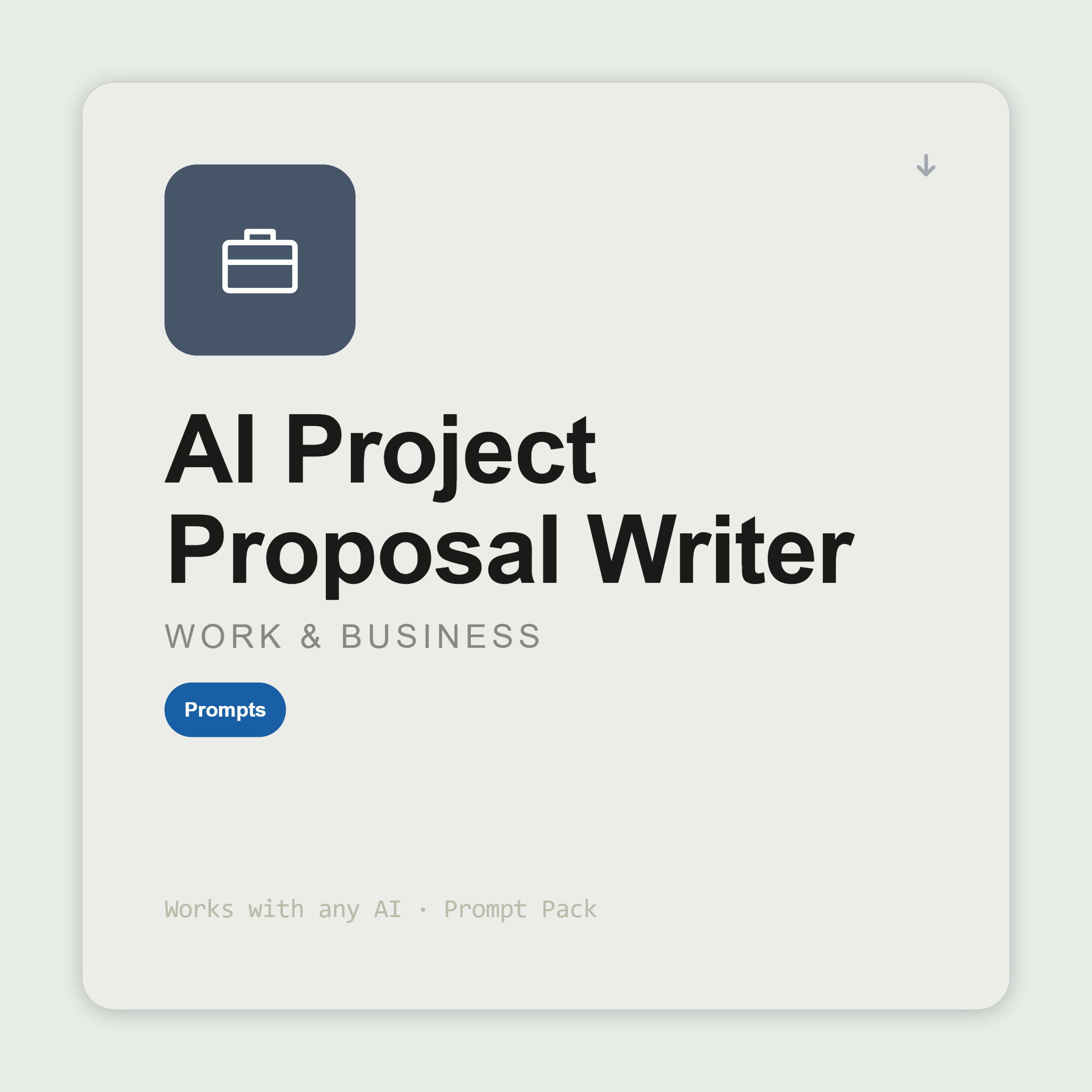 Write approval-ready project proposals — scope, timeline, risks, budget — for internal projects, consulting, and grant applications. Works with Claude & ChatGPT.