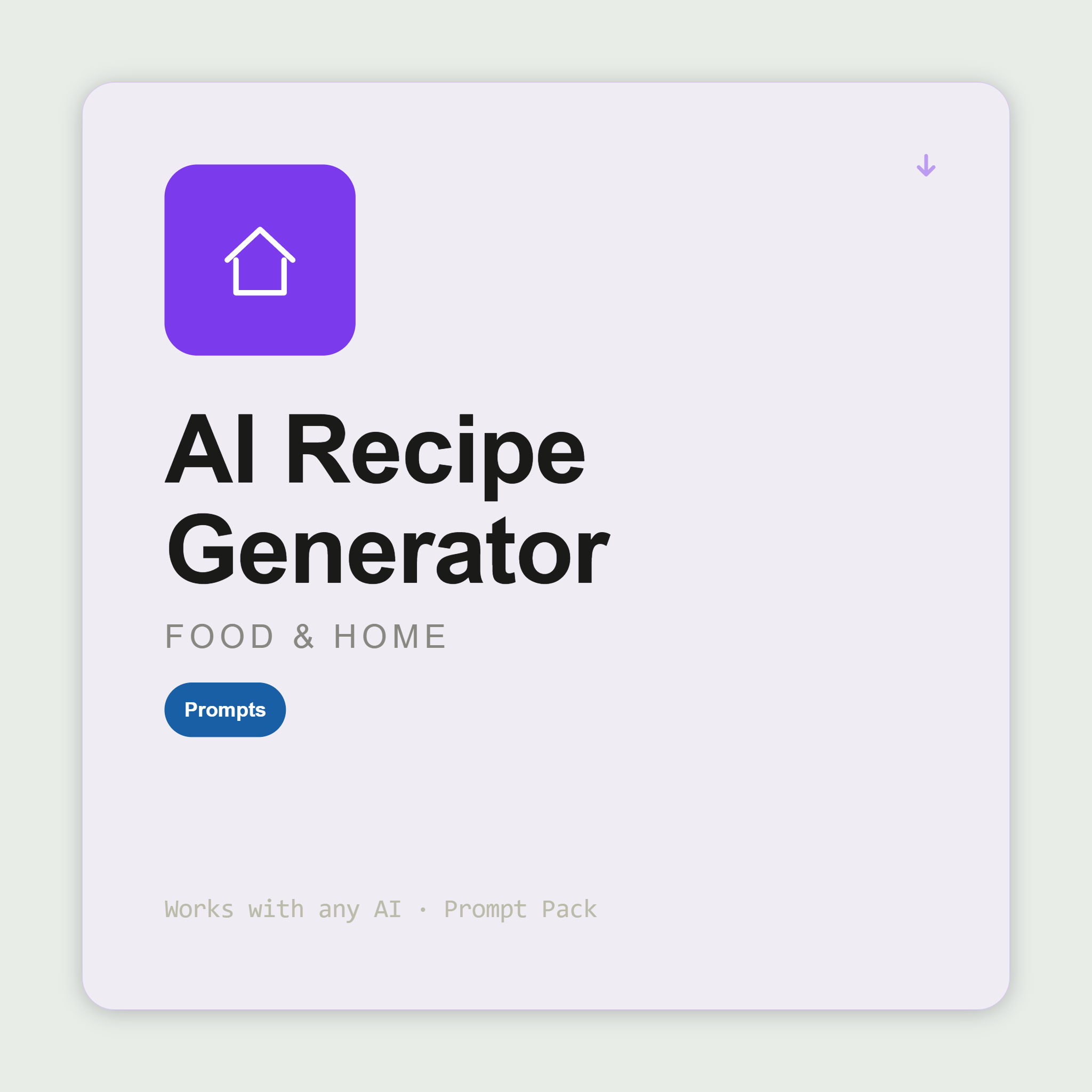 Generate complete cookable recipes from your available ingredients, dietary needs, and cooking time. Cook's notes included. Works with Claude & ChatGPT.