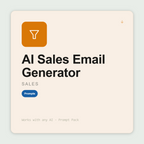 Generate full sales email sequences — cold, follow-up, reactivation — with subject lines, CTAs, and reply handlers. Works with Claude & ChatGPT. Instant use.