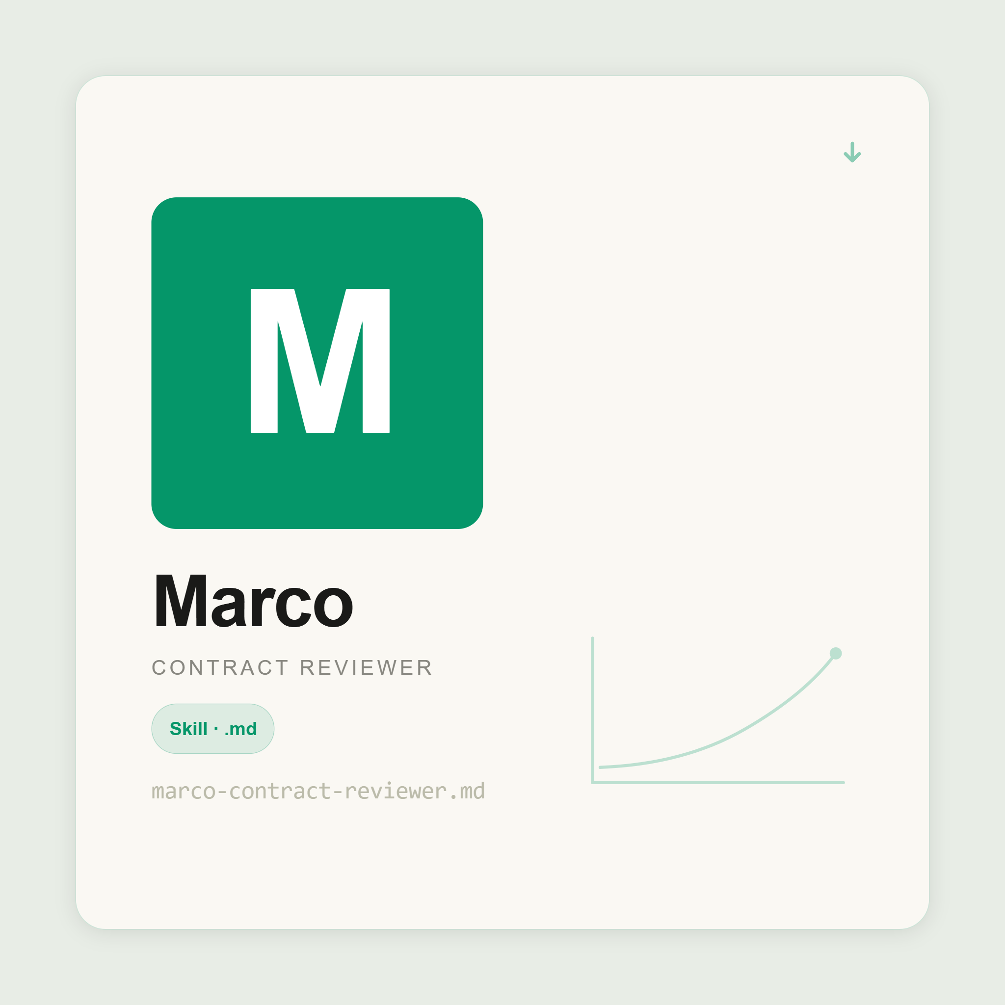 Marco reviews any contract inside Claude — clause scoring, risk flags, and negotiation priorities. AI contract review without the enterprise price tag.
