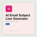 Generate 20 high-open-rate subject lines across 5 patterns — preview text, character counts, A/B test picks. Works with Claude & ChatGPT. Instant use.