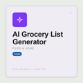 Turn your weekly meal plan into an organised grocery list — by aisle, quantities per person, pantry checks included. Works with Claude & ChatGPT. Instant use.