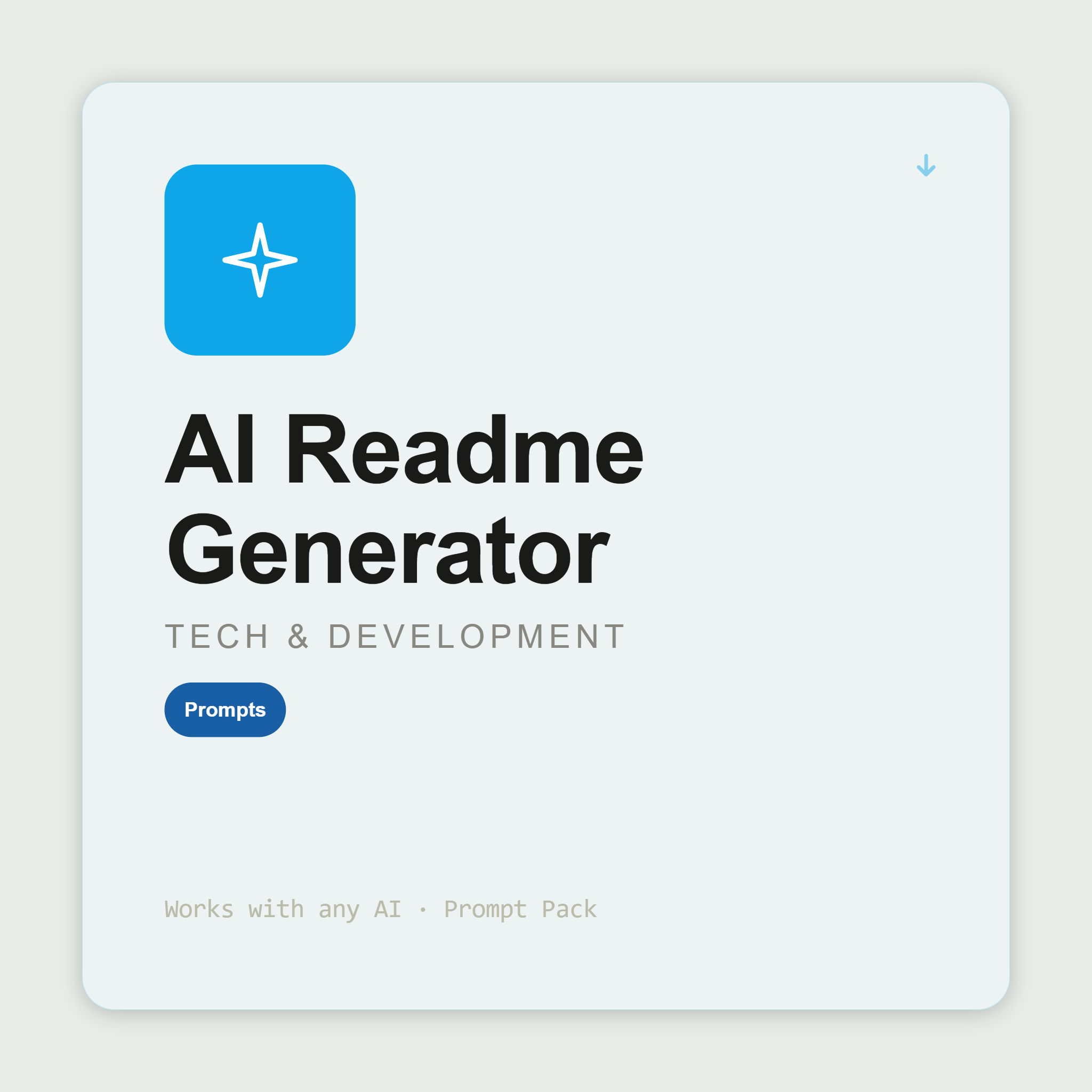 Write complete README files — quick-start, runnable examples, API reference, contributing guide — that drive adoption. Works with Claude & ChatGPT. Instant use.