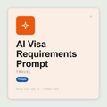 Structure visa research — checklist, process, documents, refusal reasons — for any nationality and destination. Verify at official sources. Works with Claude & ChatGPT.