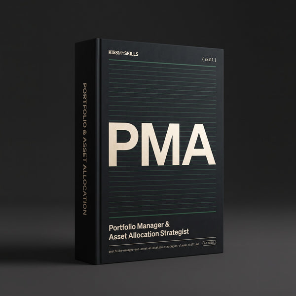 Portfolio Manager & Asset Allocation Strategist Claude skill by KissMySkills, hardcover volume cover