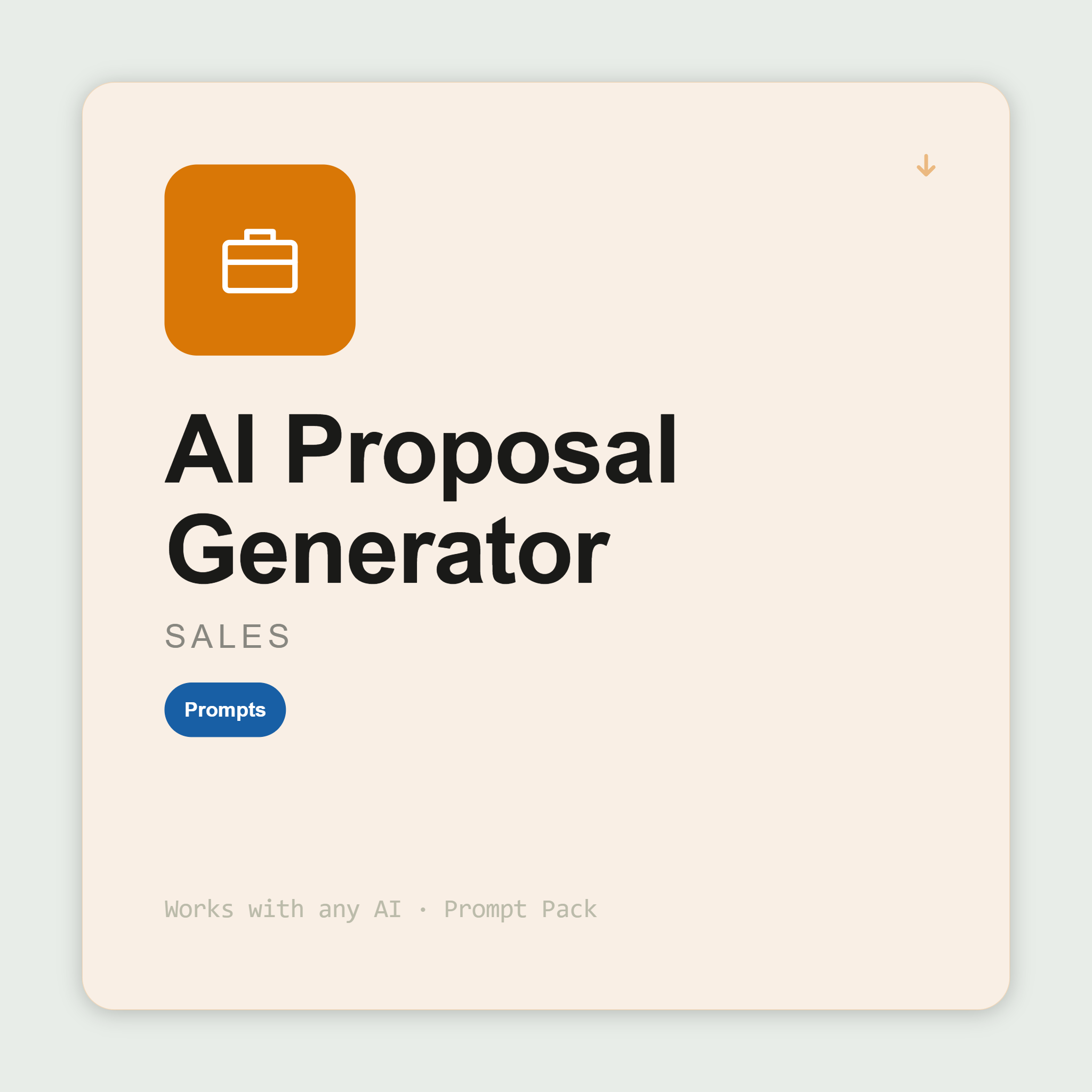 Generate full sales proposals — exec summary to investment — in buyer language, not vendor template. For AEs, consultants and agencies. Works with Claude & ChatGPT.