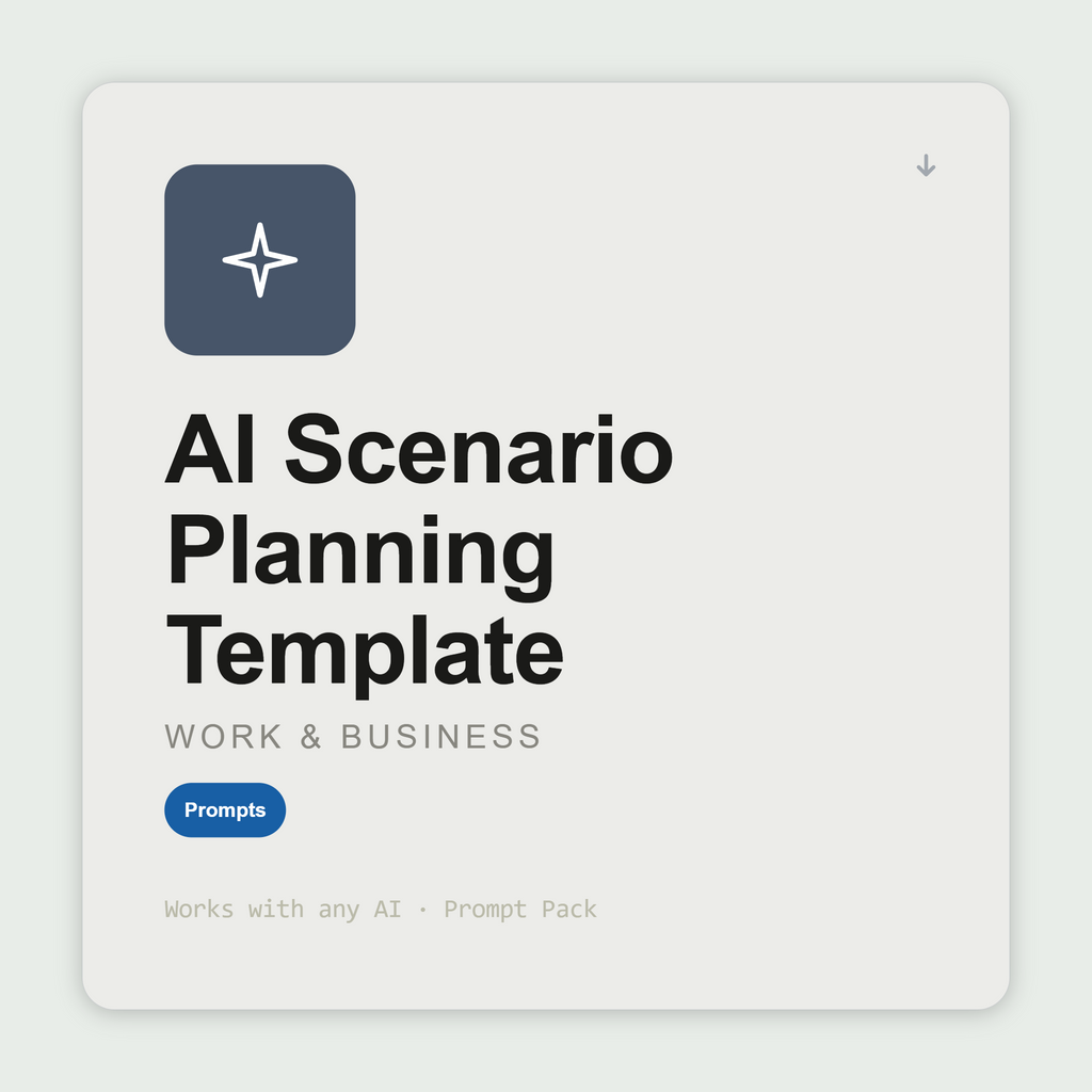 Build best, base, and downside scenarios with drivers, decision triggers, and contingency plans for any strategic decision. Works with Claude & ChatGPT. Instant use.